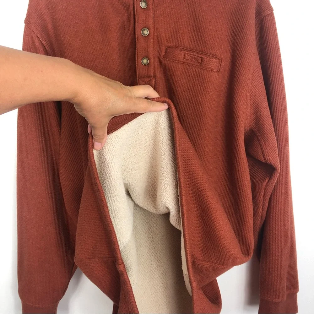 LL Bean Katahdin Iron Works Waffle Fleece Lined Shirt XXL - Picture 7 of 9
